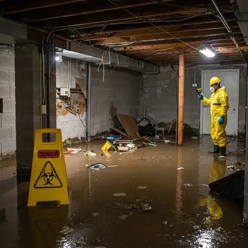 Flooded Basement Electrical Hazard in Turtle Lake, WI Property